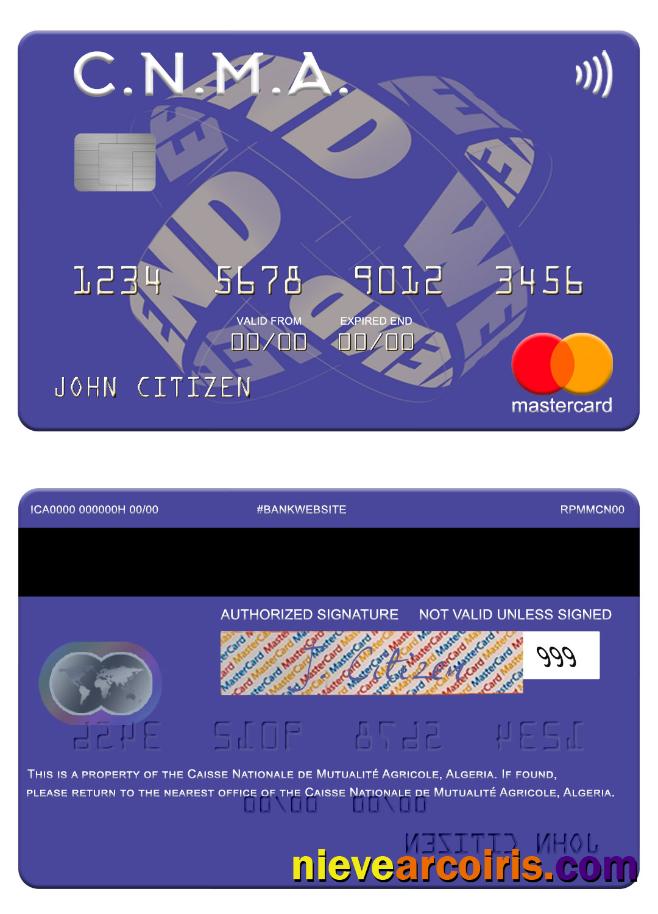 Algeria Caisse Nationale de Mutualité Agricole mastercard